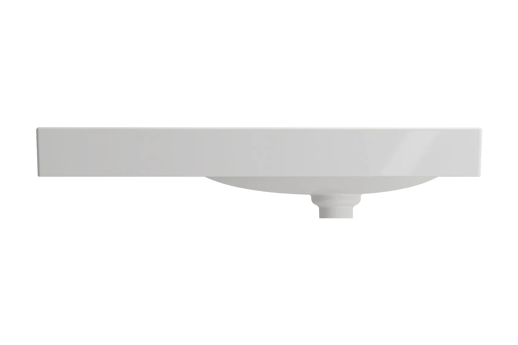 BOCCHI Etna 36" Palette Shaped Wallmount Fireclay Bathroom Sink, White, 1115-001-0125