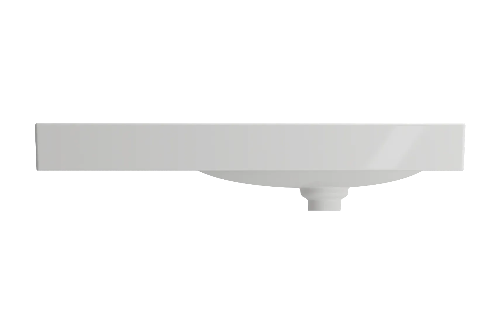 BOCCHI Etna 36" Palette Shaped Wallmount Fireclay Bathroom Sink, White, 1115-001-0125