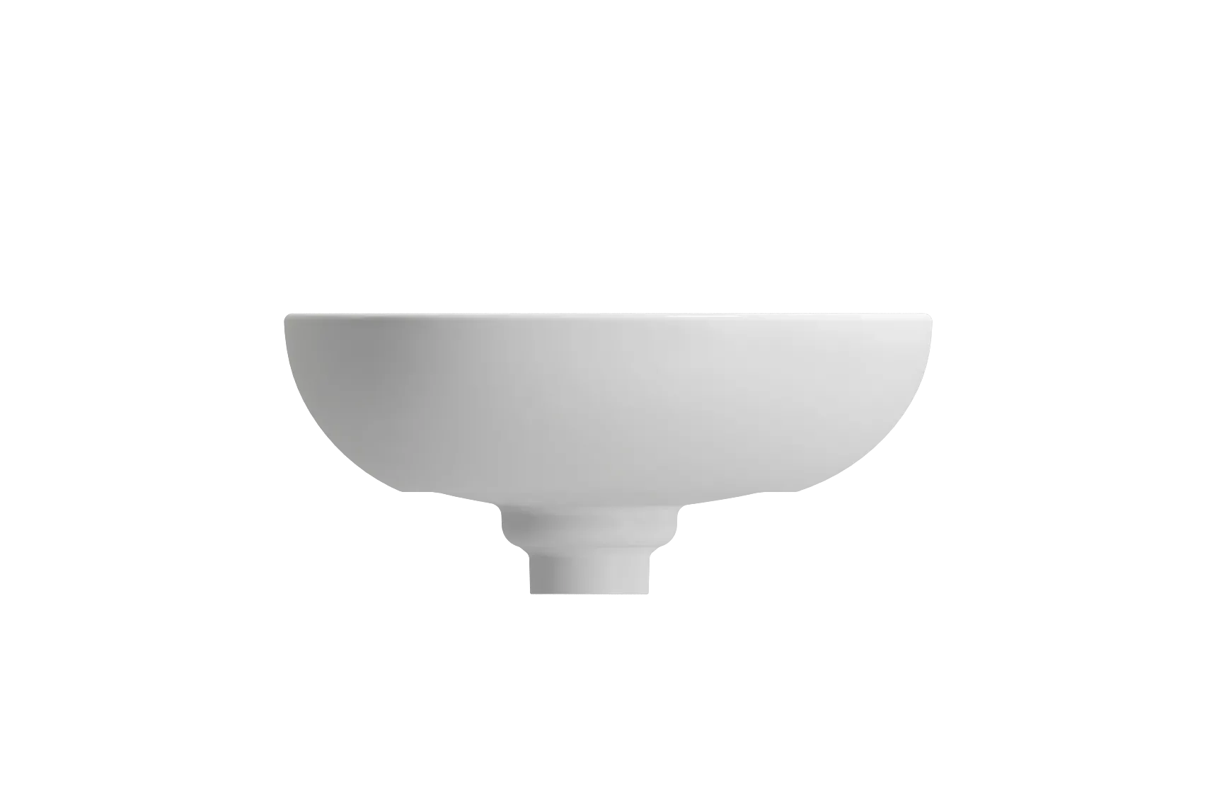 BOCCHI Etna 23" Palette Shaped Vessel Fireclay Bathroom Sink, Matte White, 1114-002-0125