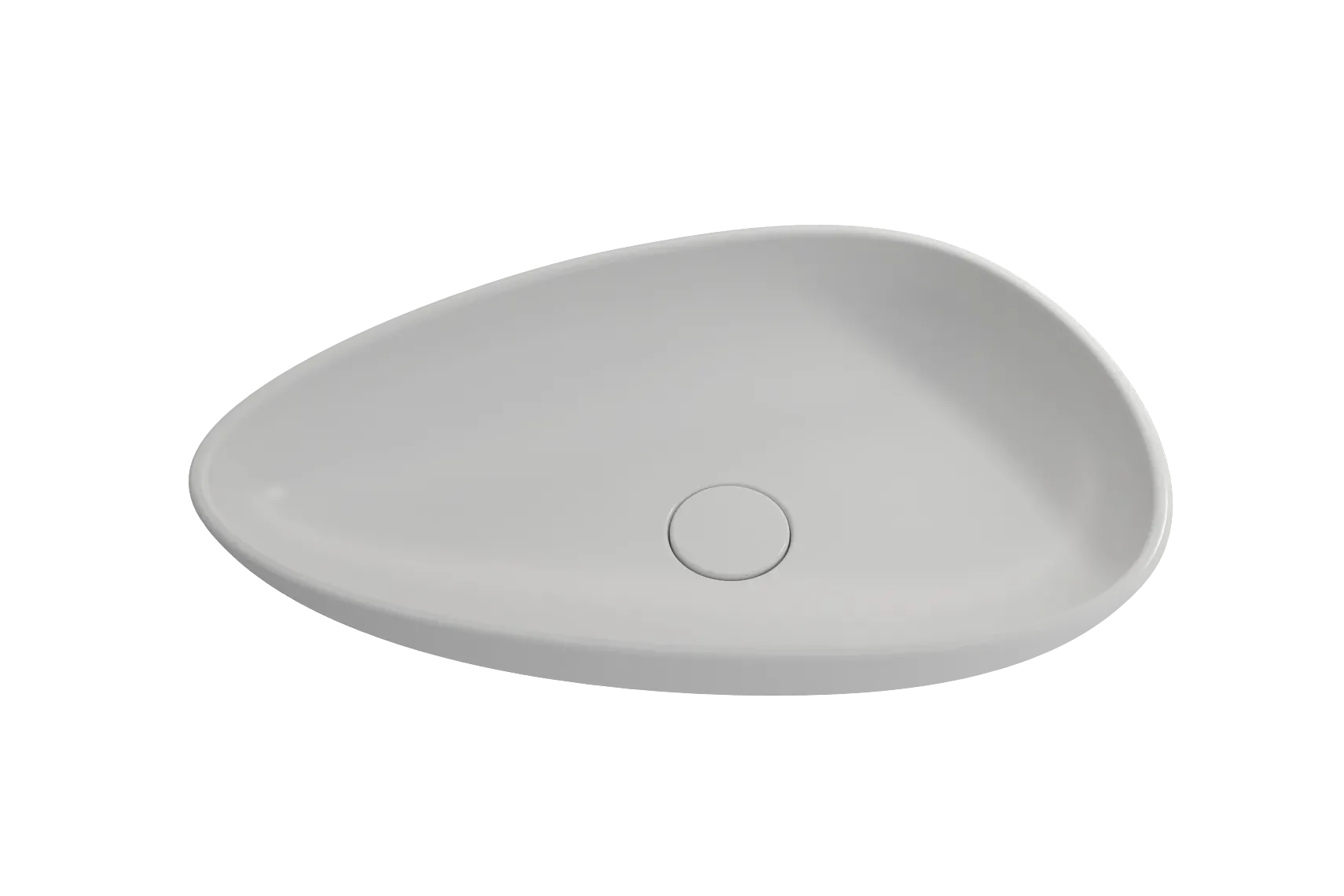 BOCCHI Etna 23" Palette Shaped Vessel Fireclay Bathroom Sink, Matte White, 1114-002-0125