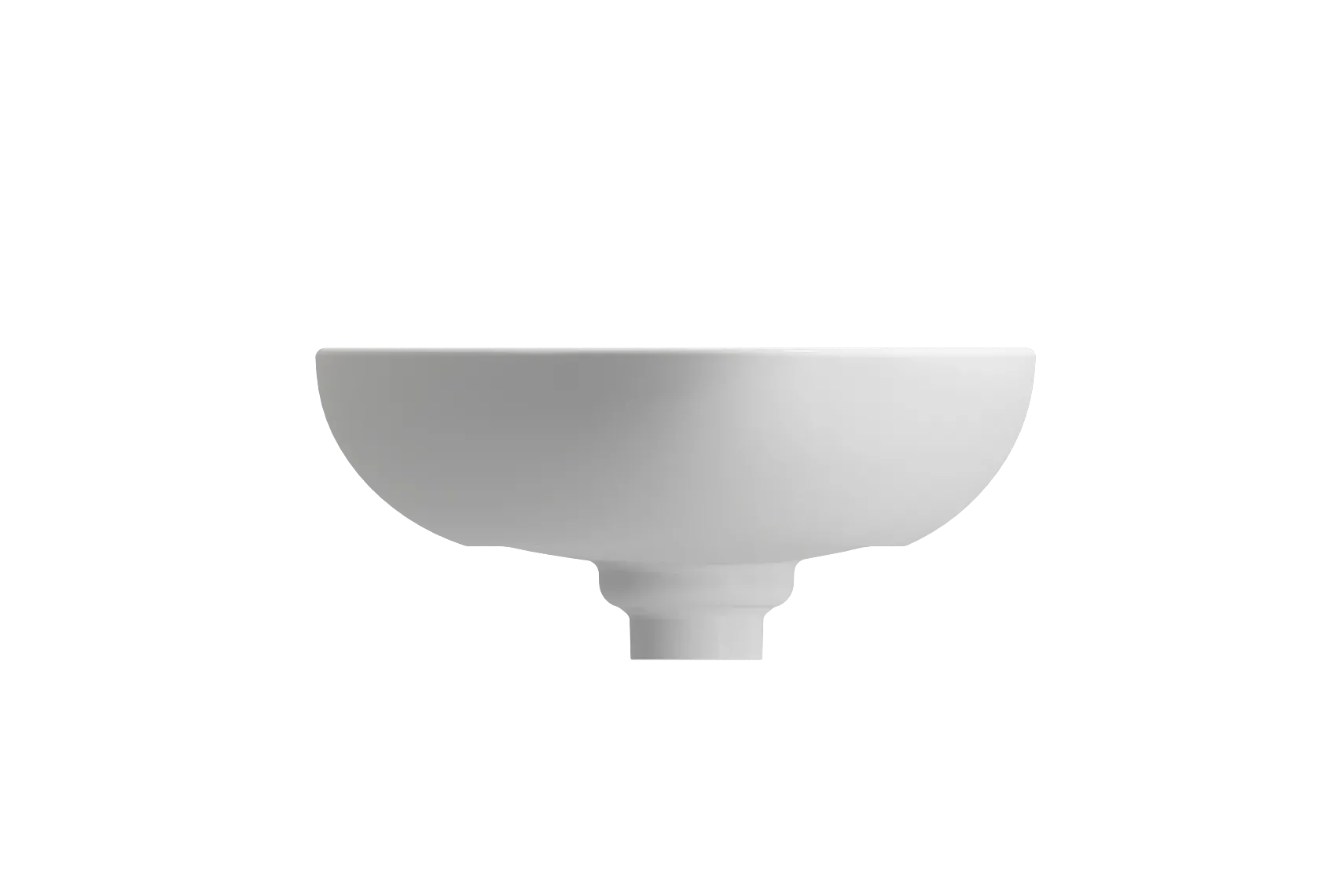 BOCCHI Etna 23" Palette Shaped Vessel Fireclay Bathroom Sink, Matte White, 1114-002-0125