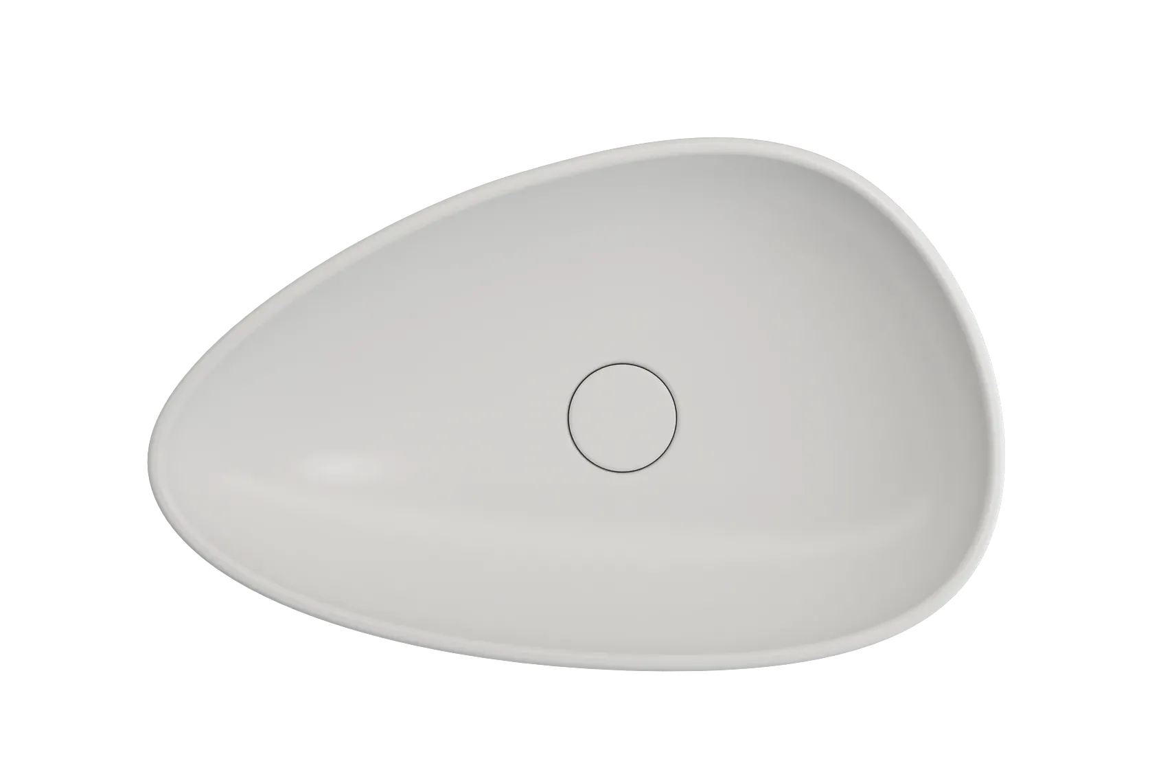 BOCCHI Etna 23" Palette Shaped Vessel Fireclay Bathroom Sink, Matte White, 1114-002-0125