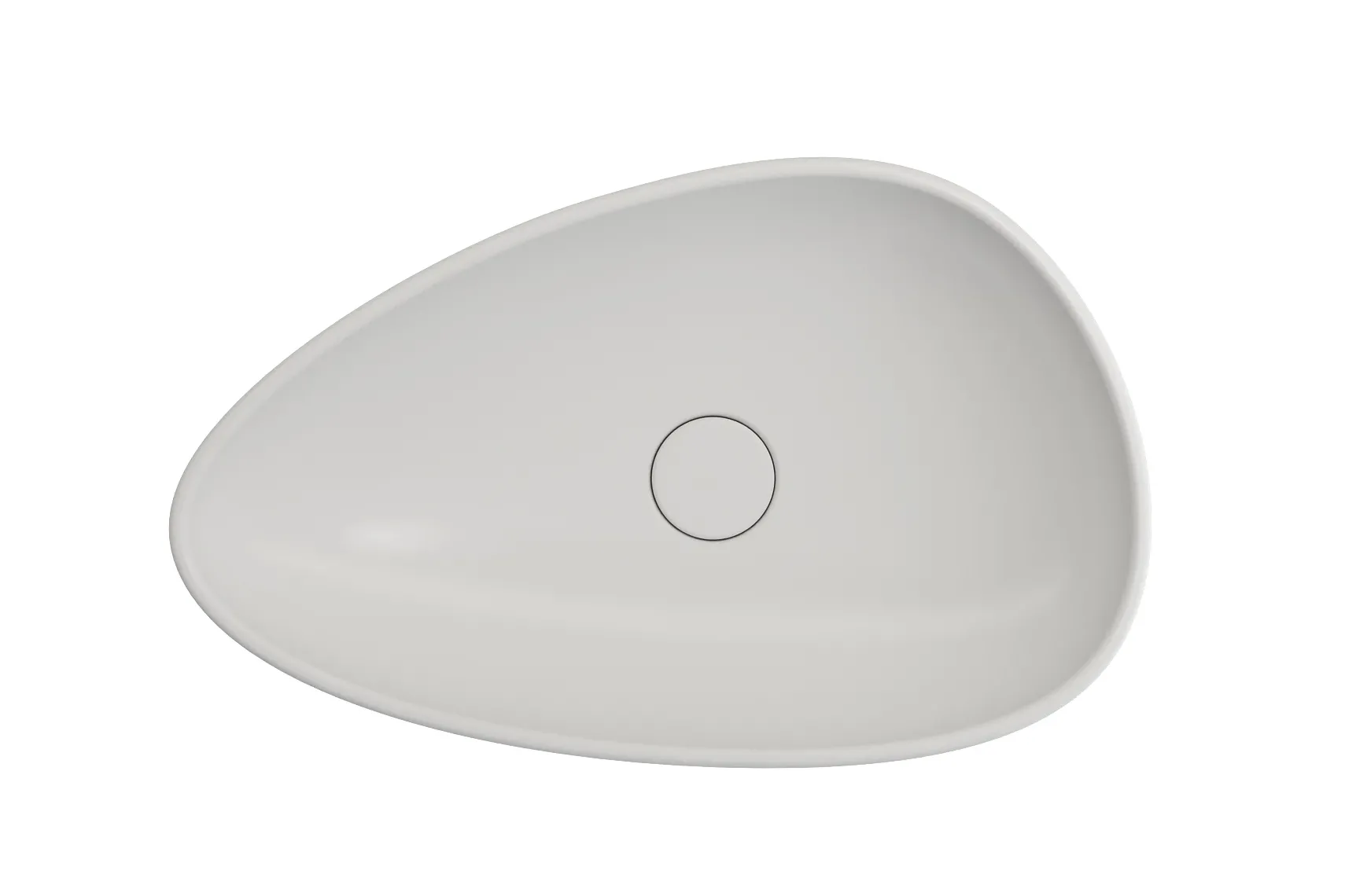 BOCCHI Etna 23" Palette Shaped Vessel Fireclay Bathroom Sink, Matte White, 1114-002-0125