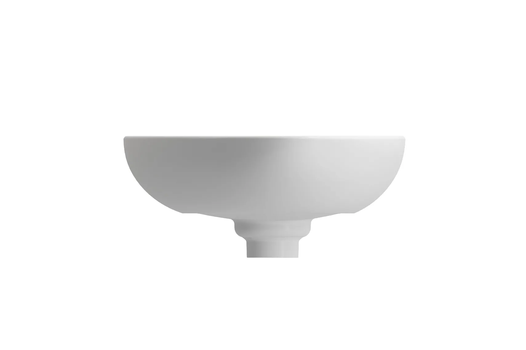 BOCCHI Etna 23" Palette Shaped Vessel Fireclay Bathroom Sink, Matte White, 1114-002-0125