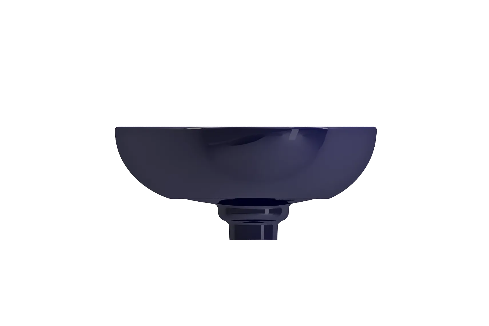 BOCCHI Etna 23" Palette Shaped Vessel Fireclay Bathroom Sink, Sapphire Blue, 1114-010-0125
