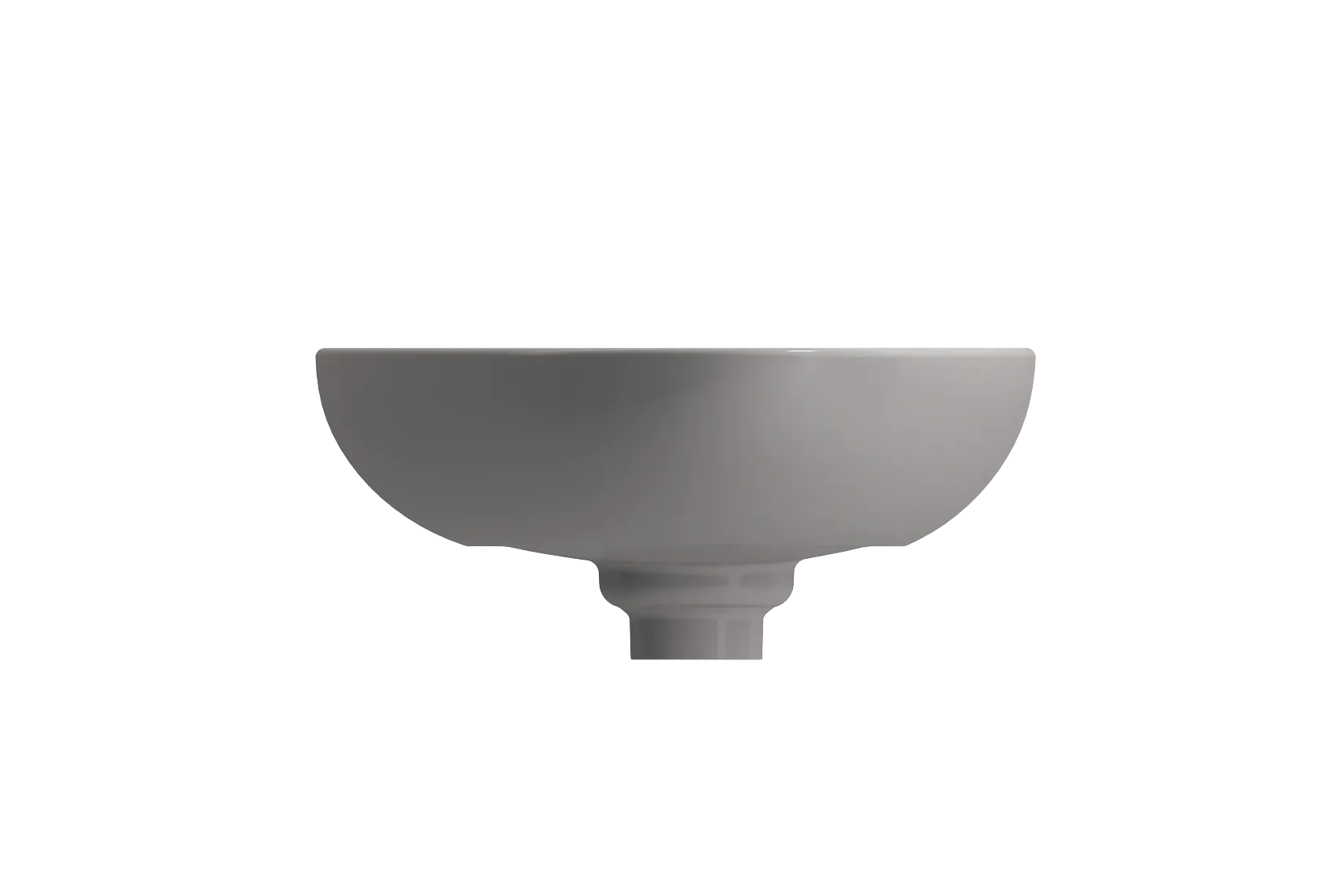 BOCCHI Etna 23" Palette Shaped Vessel Fireclay Bathroom Sink, Matte Gray, 1114-006-0125