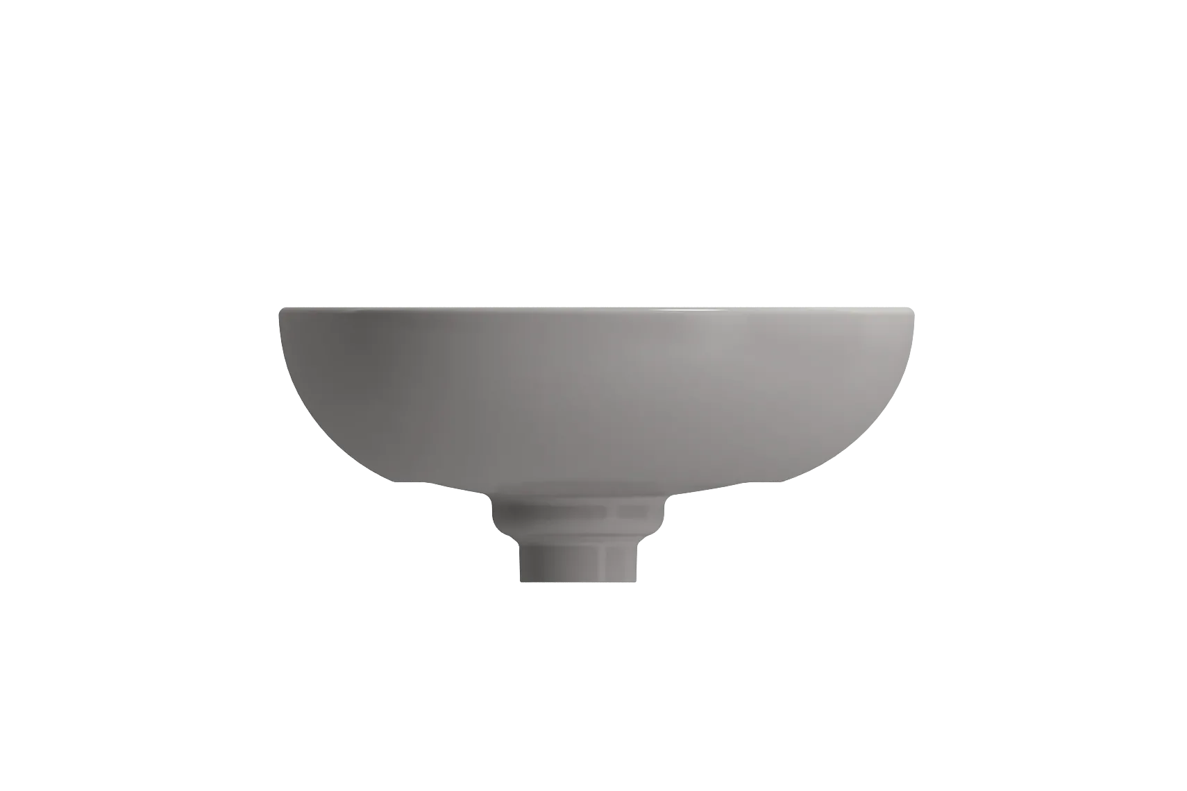 BOCCHI Etna 23" Palette Shaped Vessel Fireclay Bathroom Sink, Matte Gray, 1114-006-0125