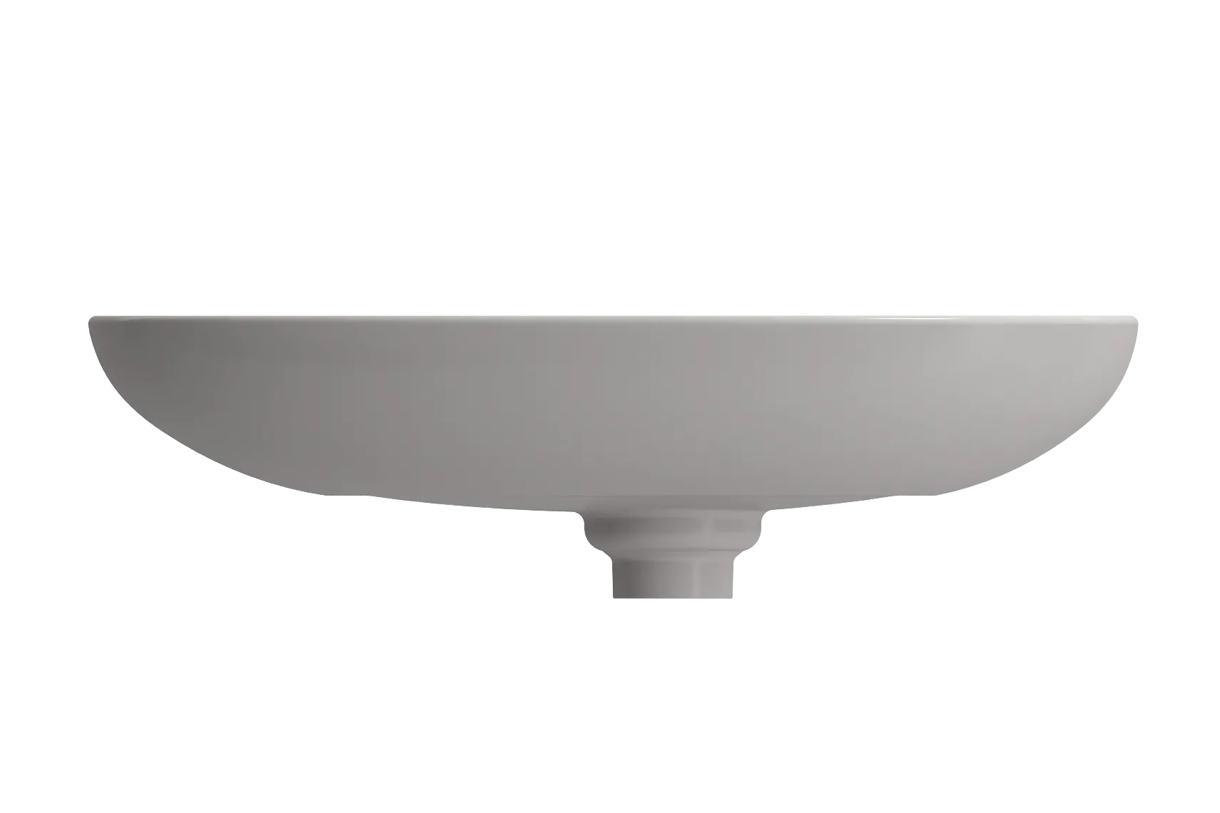 BOCCHI Etna 23" Palette Shaped Vessel Fireclay Bathroom Sink, Matte Gray, 1114-006-0125