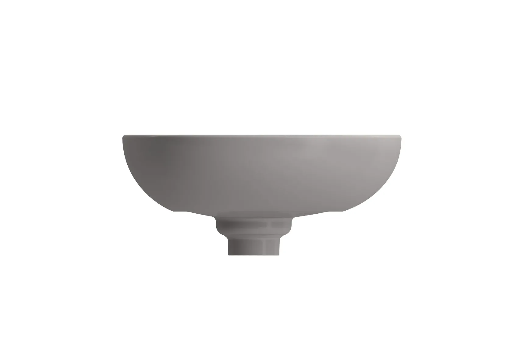 BOCCHI Etna 23" Palette Shaped Vessel Fireclay Bathroom Sink, Matte Gray, 1114-006-0125