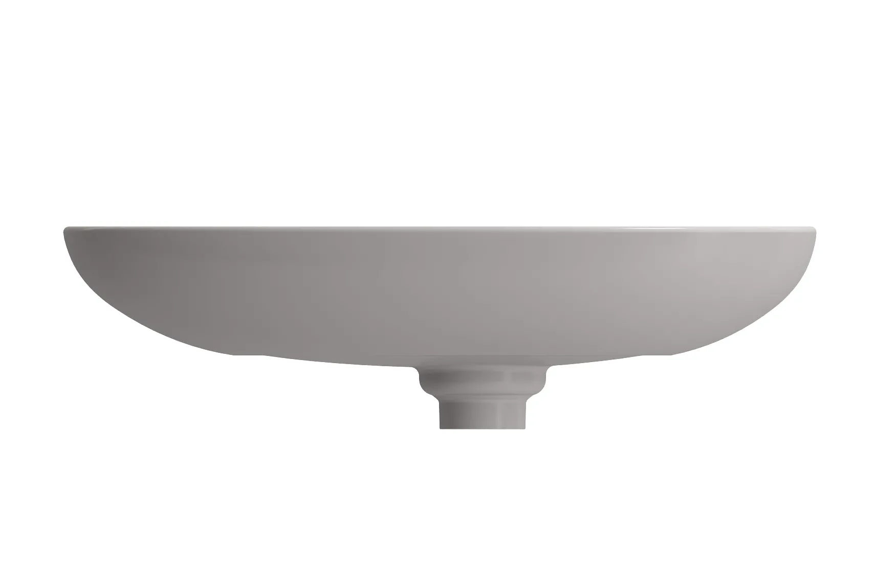 BOCCHI Etna 23" Palette Shaped Vessel Fireclay Bathroom Sink, Matte Gray, 1114-006-0125