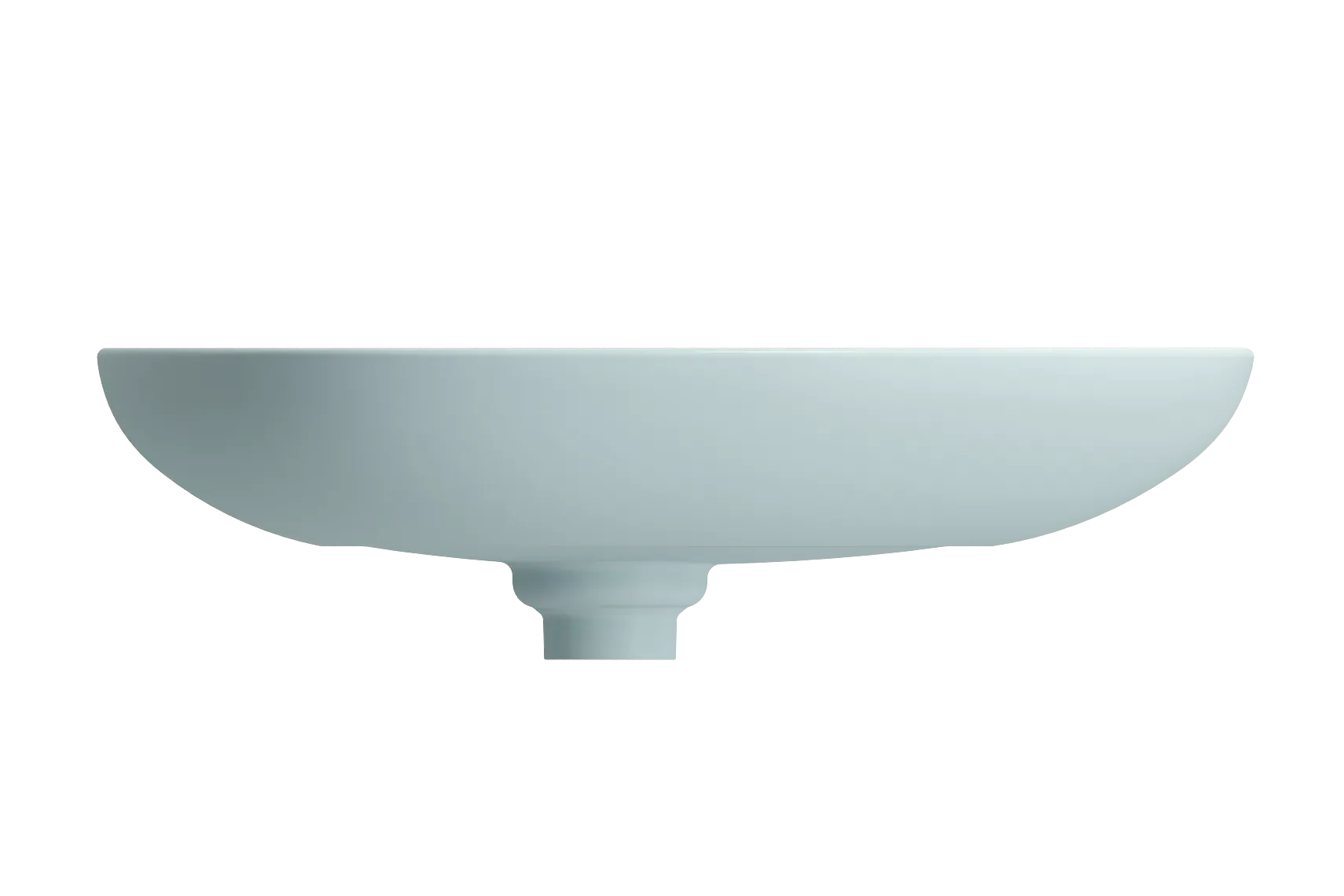 BOCCHI Etna 23" Palette Shaped Vessel Fireclay Bathroom Sink, Matte Ice Blue, 1114-029-0125