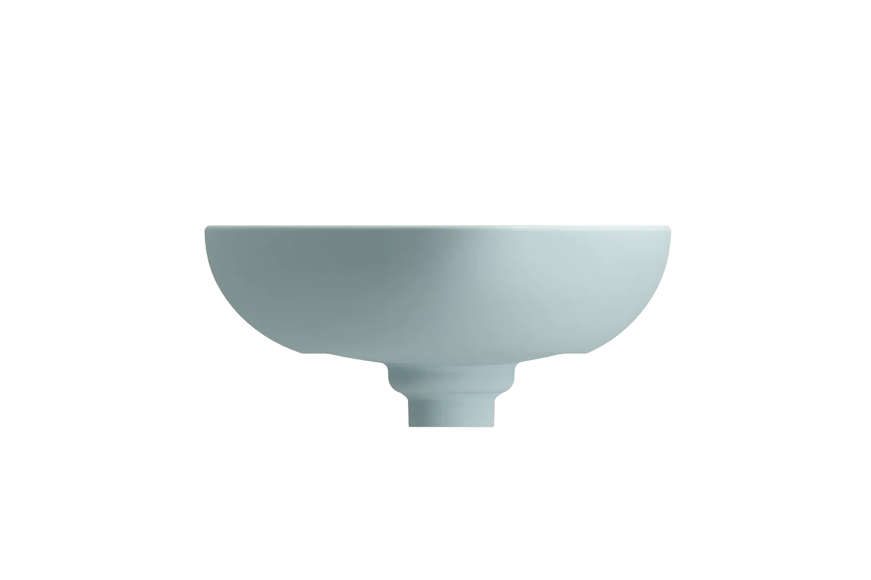 BOCCHI Etna 23" Palette Shaped Vessel Fireclay Bathroom Sink, Matte Ice Blue, 1114-029-0125