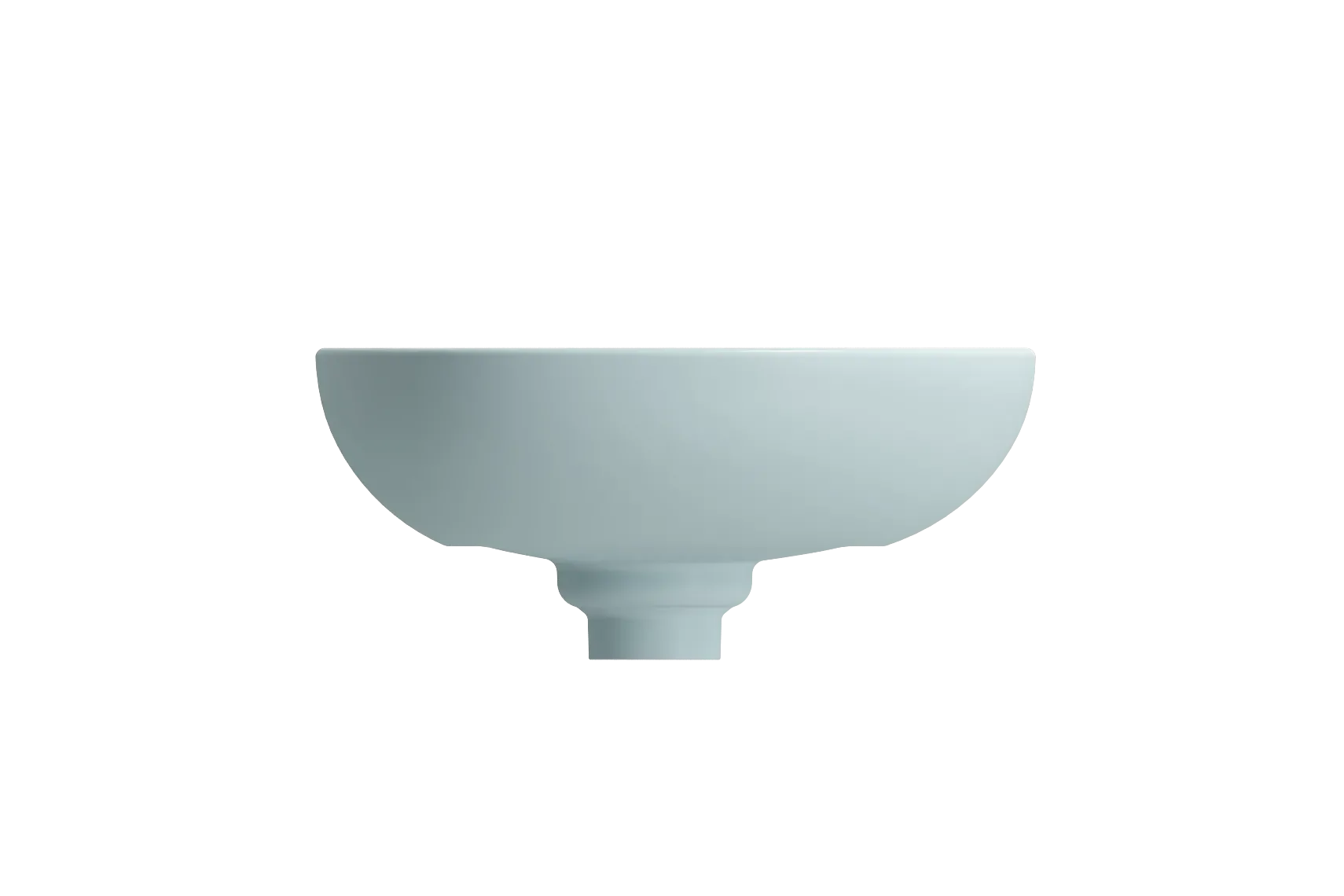BOCCHI Etna 23" Palette Shaped Vessel Fireclay Bathroom Sink, Matte Ice Blue, 1114-029-0125