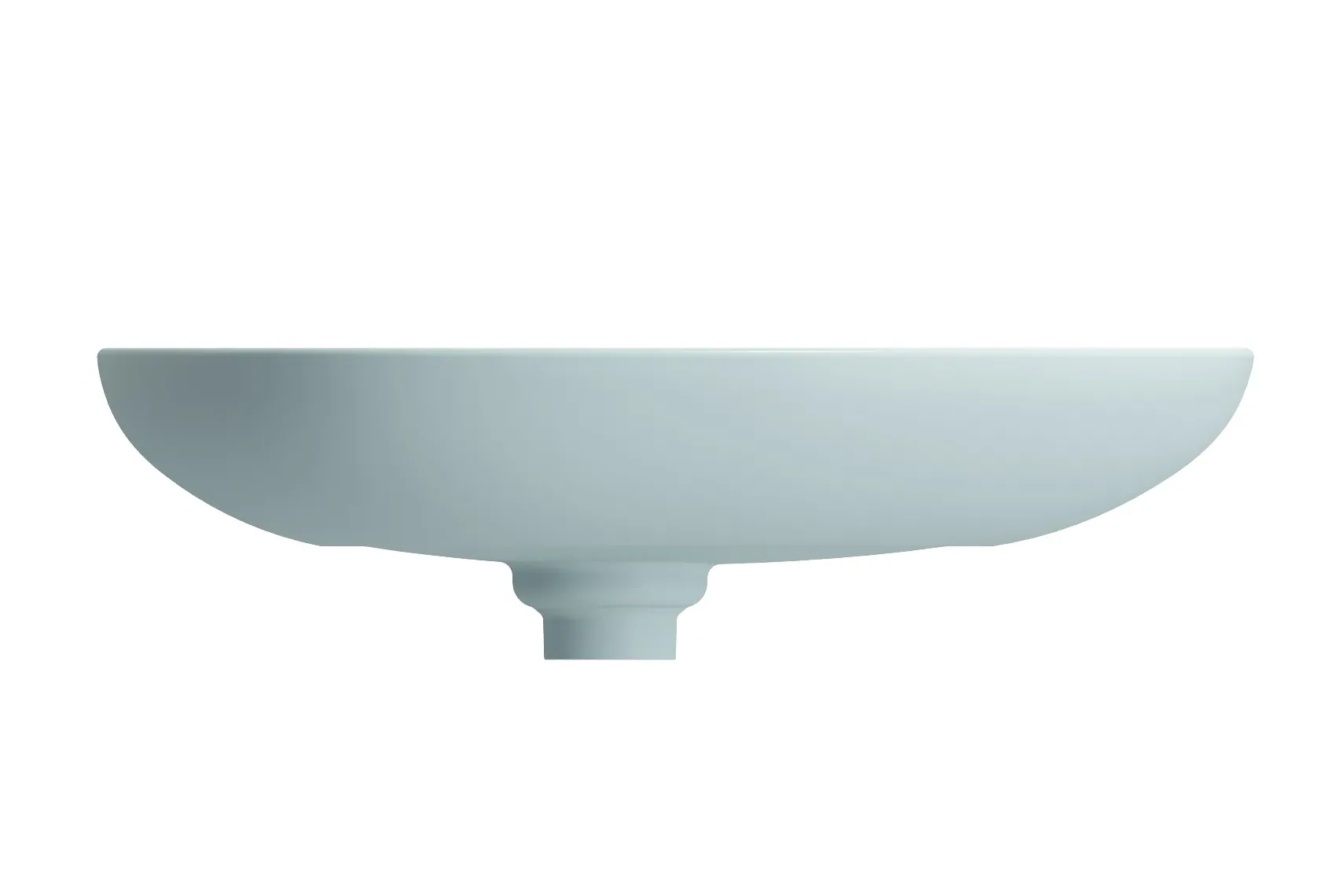 BOCCHI Etna 23" Palette Shaped Vessel Fireclay Bathroom Sink, Matte Ice Blue, 1114-029-0125