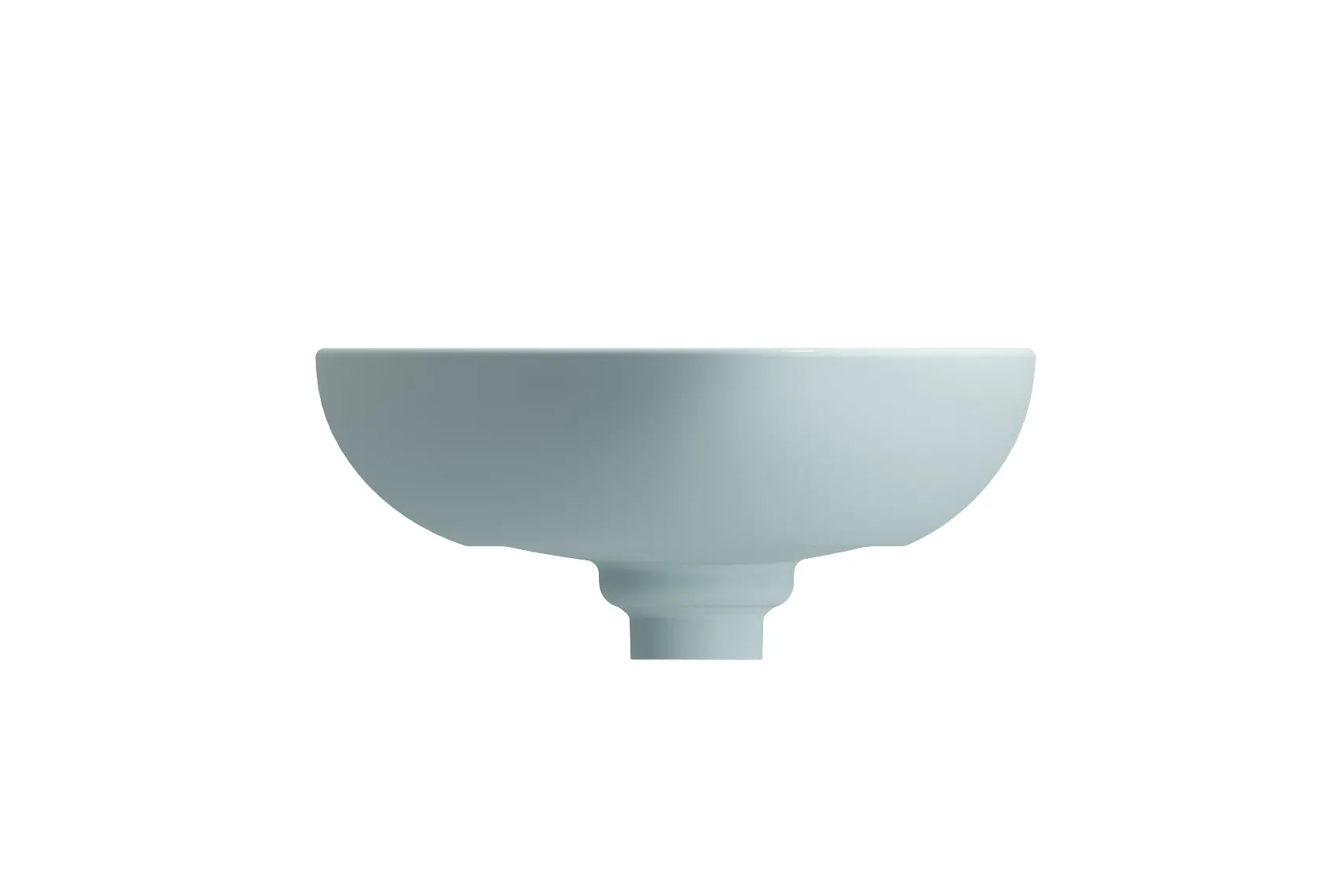 BOCCHI Etna 23" Palette Shaped Vessel Fireclay Bathroom Sink, Matte Ice Blue, 1114-029-0125