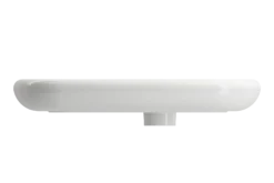 BOCCHI Fenice 22" Rectangle Vessel Fireclay Bathroom Sink, White, Single Faucet Hole, 1489-001-0126