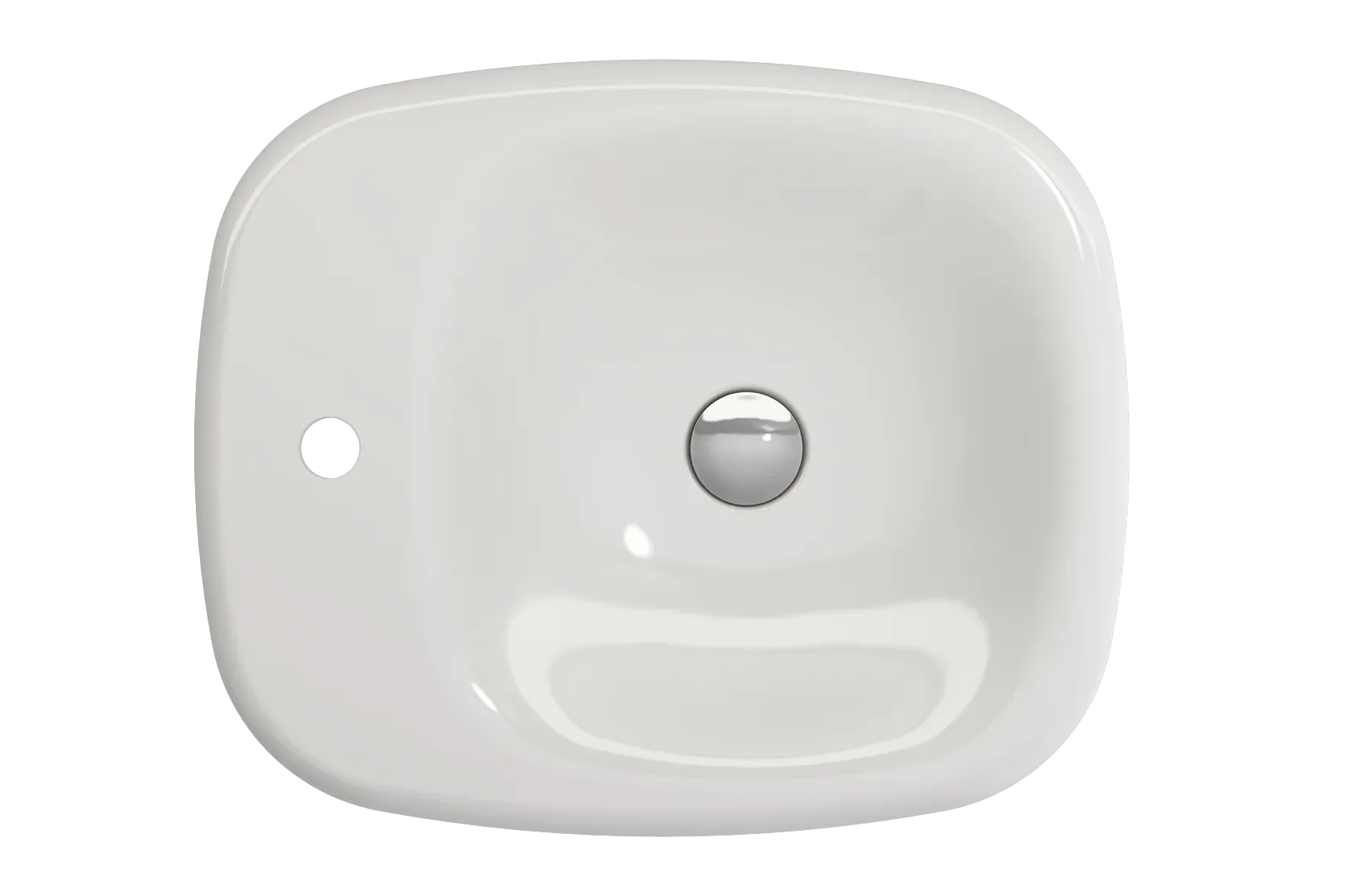 BOCCHI Fenice 22" Rectangle Vessel Fireclay Bathroom Sink, White, Single Faucet Hole, 1489-001-0126