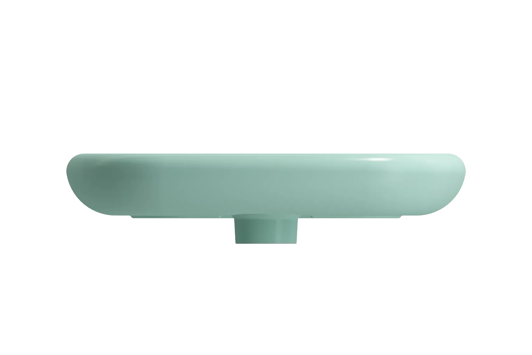 BOCCHI Fenice 22" Rectangle Vessel Fireclay Bathroom Sink, Matte Mint Green, Single Faucet Hole, 1489-033-0126