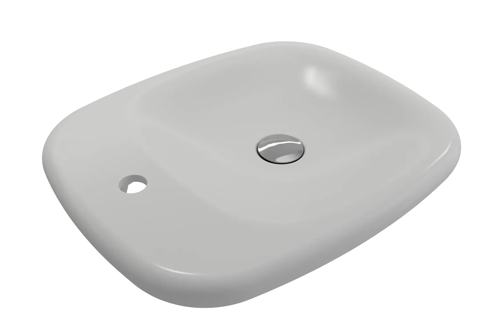 BOCCHI Fenice 22" Rectangle Vessel Fireclay Bathroom Sink, Matte White, Single Faucet Hole, 1489-002-0126