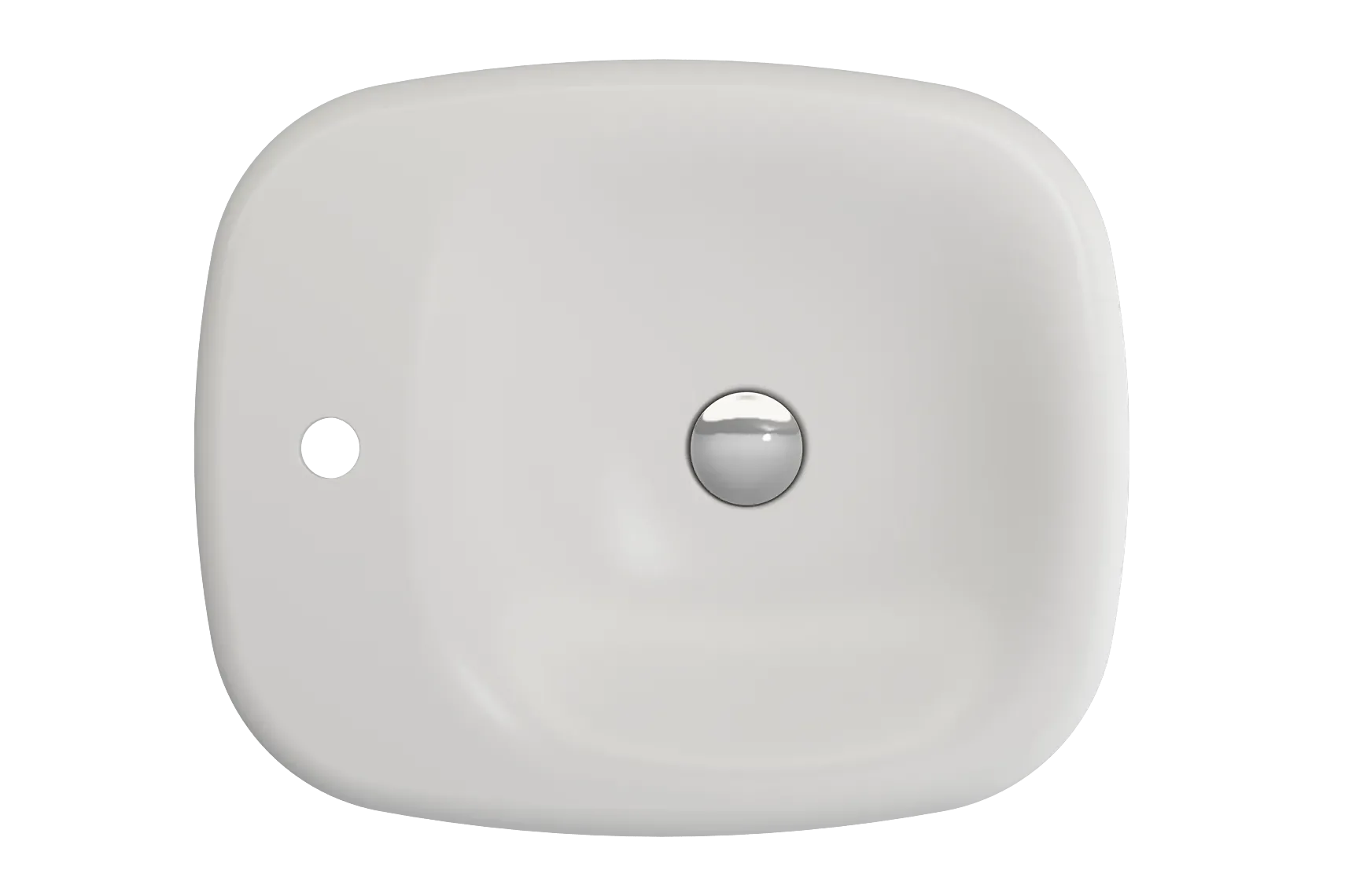BOCCHI Fenice 22" Rectangle Vessel Fireclay Bathroom Sink, Matte White, Single Faucet Hole, 1489-002-0126