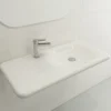 BOCCHI Fenice 36" Rectangle Wallmount Fireclay Bathroom Sink, White, Single Faucet Hole, 1490-001-0126
