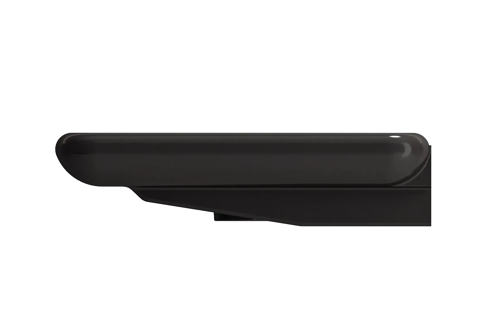 BOCCHI Fenice 36" Rectangle Wallmount Fireclay Bathroom Sink, Matte Black, Single Faucet Hole, 1490-004-0126