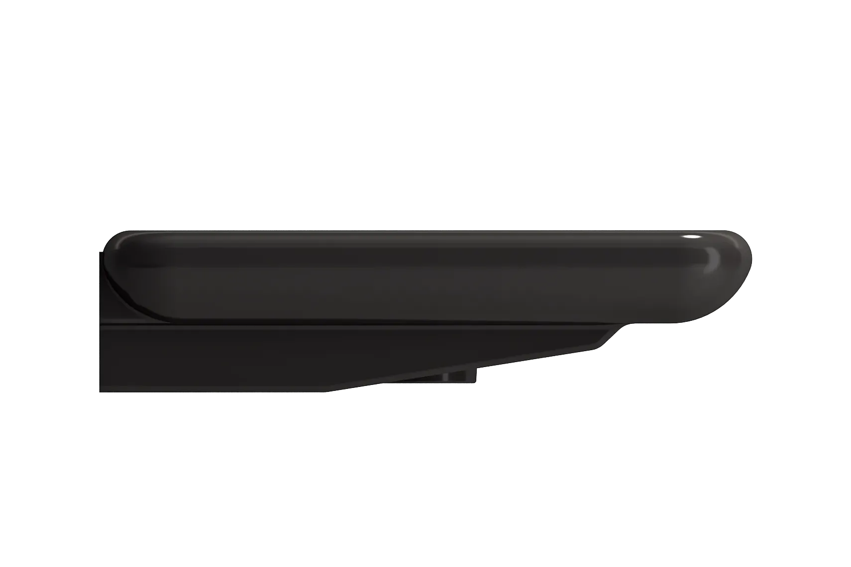 BOCCHI Fenice 36" Rectangle Wallmount Fireclay Bathroom Sink, Matte Black, Single Faucet Hole, 1490-004-0126