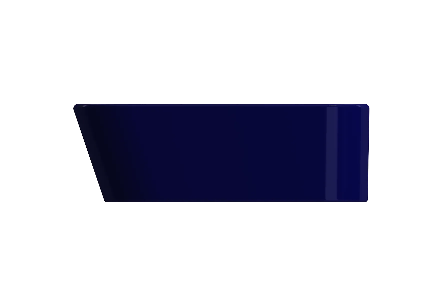 BOCCHI Firenze 20" Rectangle Vessel Fireclay Bathroom Sink, Sapphire Blue, Single Faucet Hole, 1074-010-0126