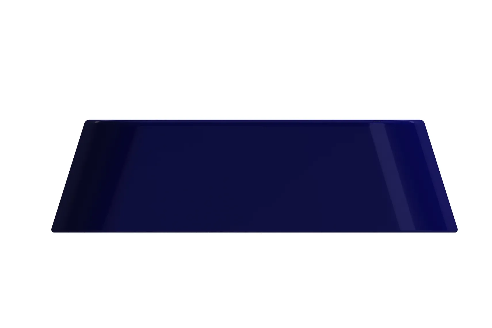 BOCCHI Firenze 20" Rectangle Vessel Fireclay Bathroom Sink, Sapphire Blue, Single Faucet Hole, 1074-010-0126