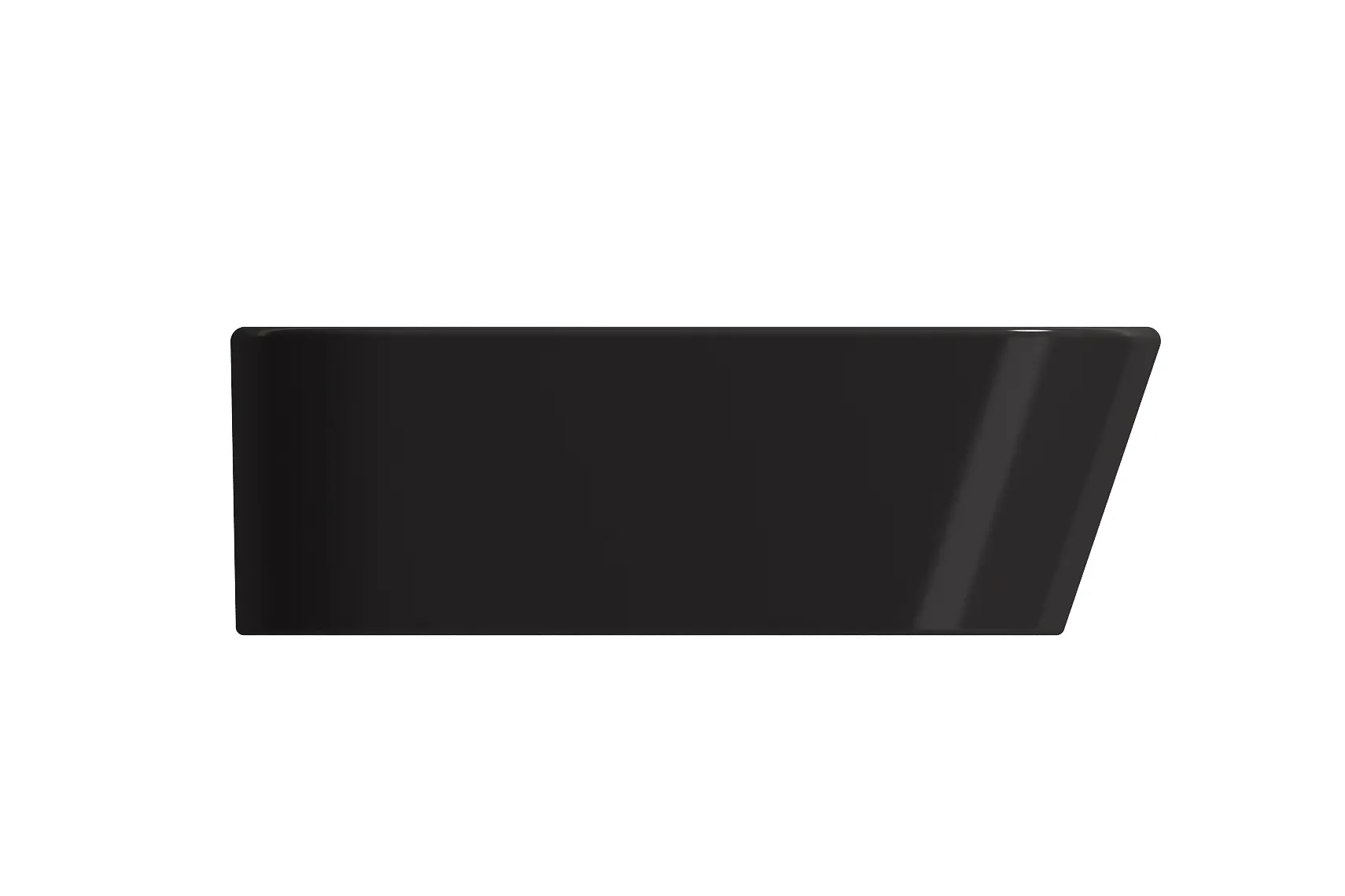 BOCCHI Firenze 20" Rectangle Vessel Fireclay Bathroom Sink, Matte Black, Single Faucet Hole, 1074-004-0126