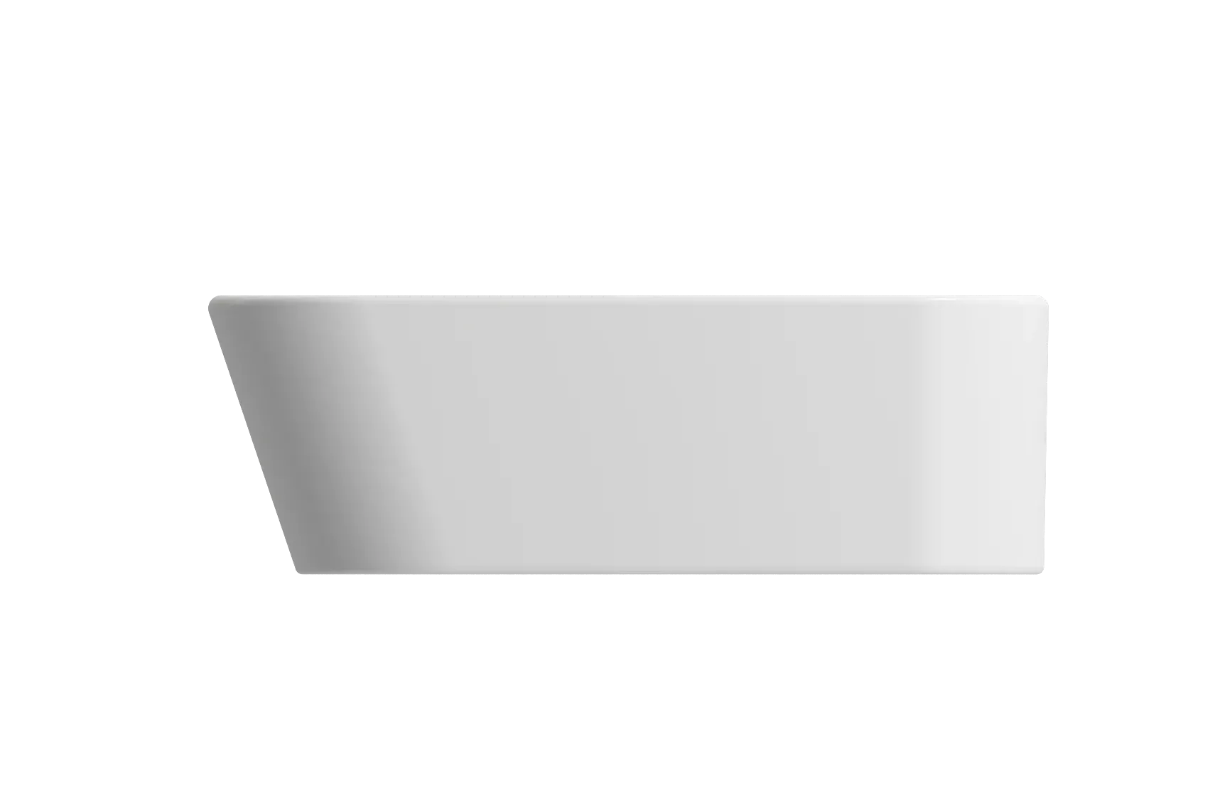 BOCCHI Firenze 20" Rectangle Vessel Fireclay Bathroom Sink, Matte White, Single Faucet Hole, 1074-002-0126