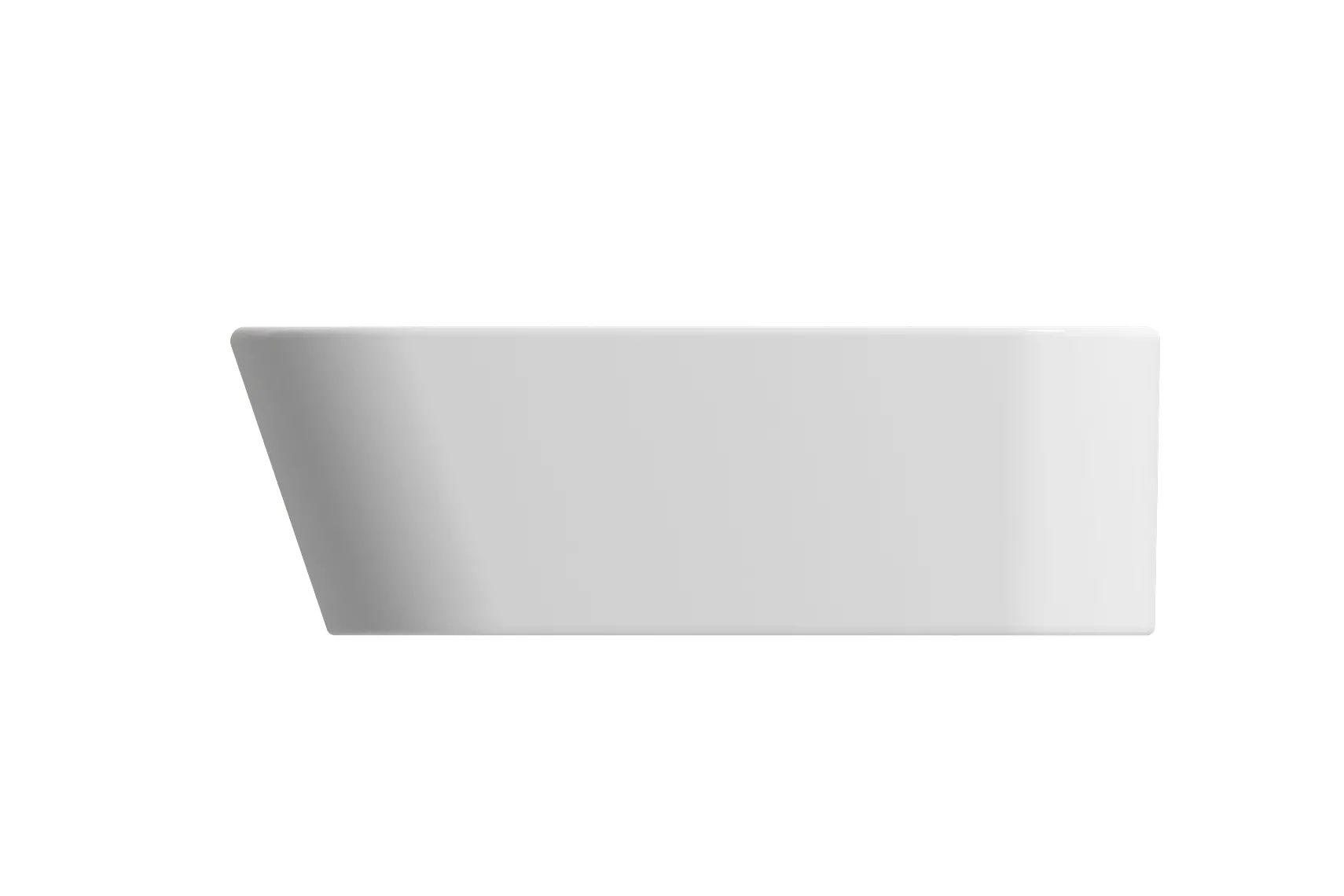 BOCCHI Firenze 20" Rectangle Vessel Fireclay Bathroom Sink, Matte White, Single Faucet Hole, 1074-002-0126