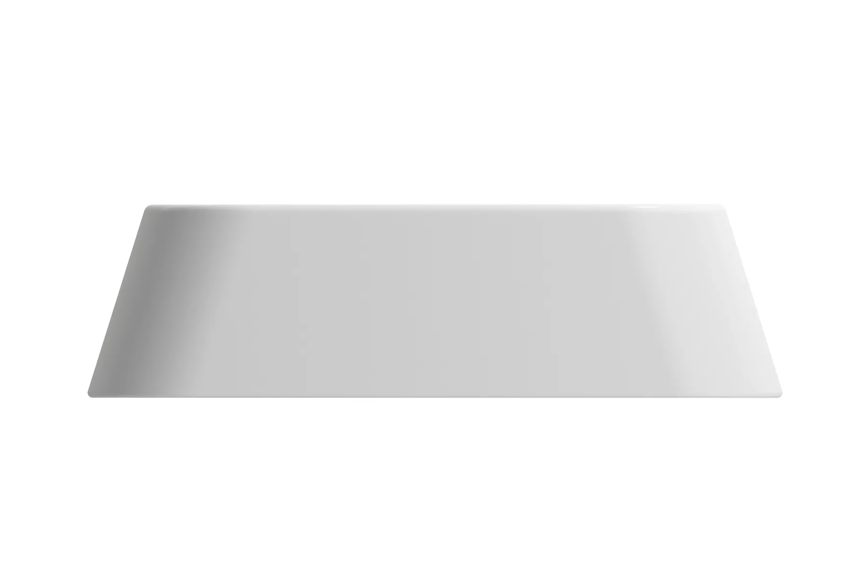 BOCCHI Firenze 20" Rectangle Vessel Fireclay Bathroom Sink, Matte White, Single Faucet Hole, 1074-002-0126