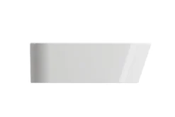 BOCCHI Firenze 20" Rectangle Vessel Fireclay Bathroom Sink, White, Single Faucet Hole, 1074-001-0126