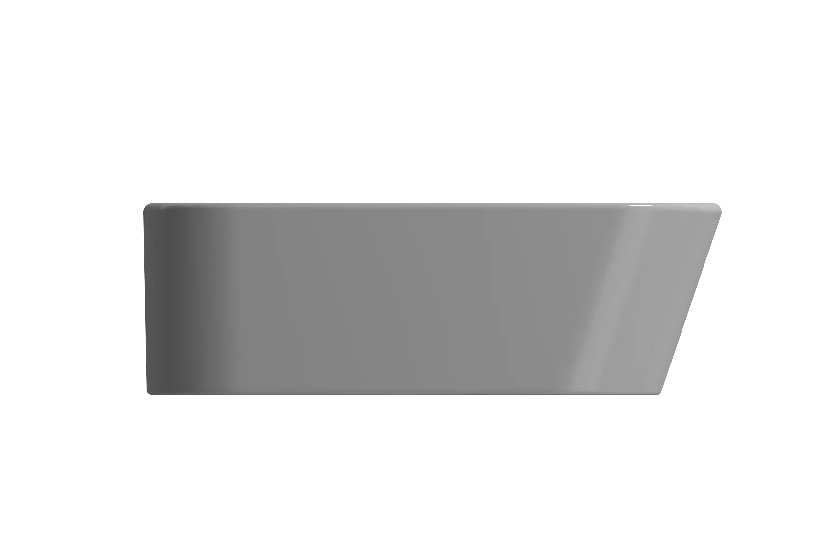 BOCCHI Firenze 20" Rectangle Vessel Fireclay Bathroom Sink, Matte Gray, Single Faucet Hole, 1074-006-0126