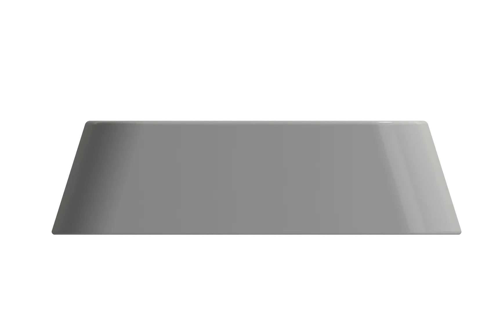 BOCCHI Firenze 20" Rectangle Vessel Fireclay Bathroom Sink, Matte Gray, Single Faucet Hole, 1074-006-0126