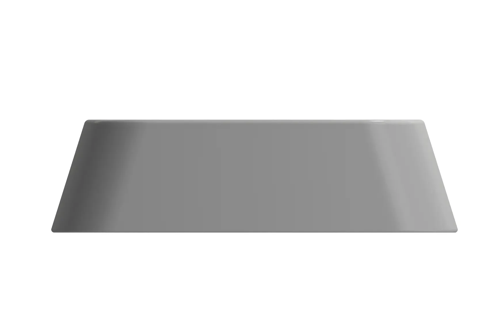 BOCCHI Firenze 20" Rectangle Vessel Fireclay Bathroom Sink, Matte Gray, Single Faucet Hole, 1074-006-0126