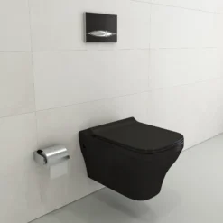 BOCCHI Firenze Wall-Hung Toilet Bowl in Matte Black, 1304-004-0129