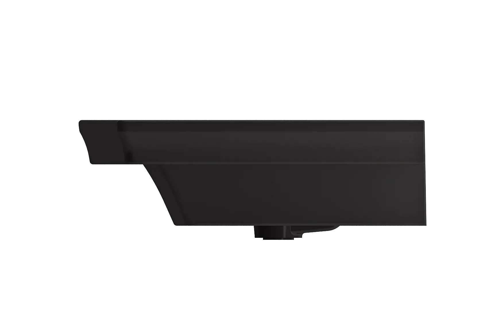 BOCCHI Lavita 40" Rectangle Wallmount Fireclay Bathroom Sink, Matte Black, 3 Faucet Hole, 1168-004-0127