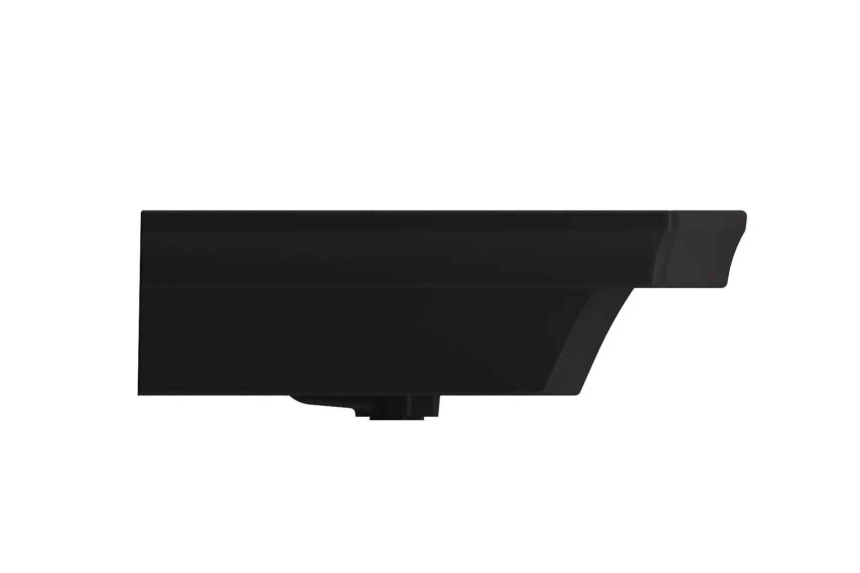 BOCCHI Lavita 40" Rectangle Wallmount Fireclay Bathroom Sink, Matte Black, 3 Faucet Hole, 1168-004-0127