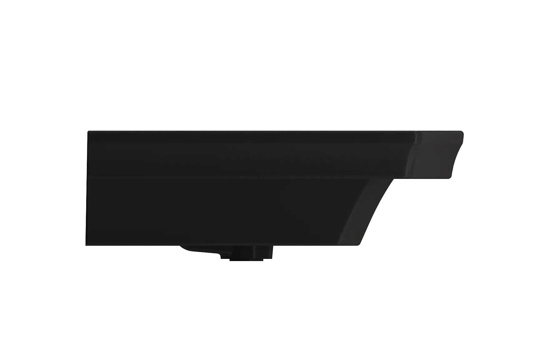 BOCCHI Lavita 40" Rectangle Wallmount Fireclay Bathroom Sink, Black, 3 Faucet Hole, 1168-005-0127