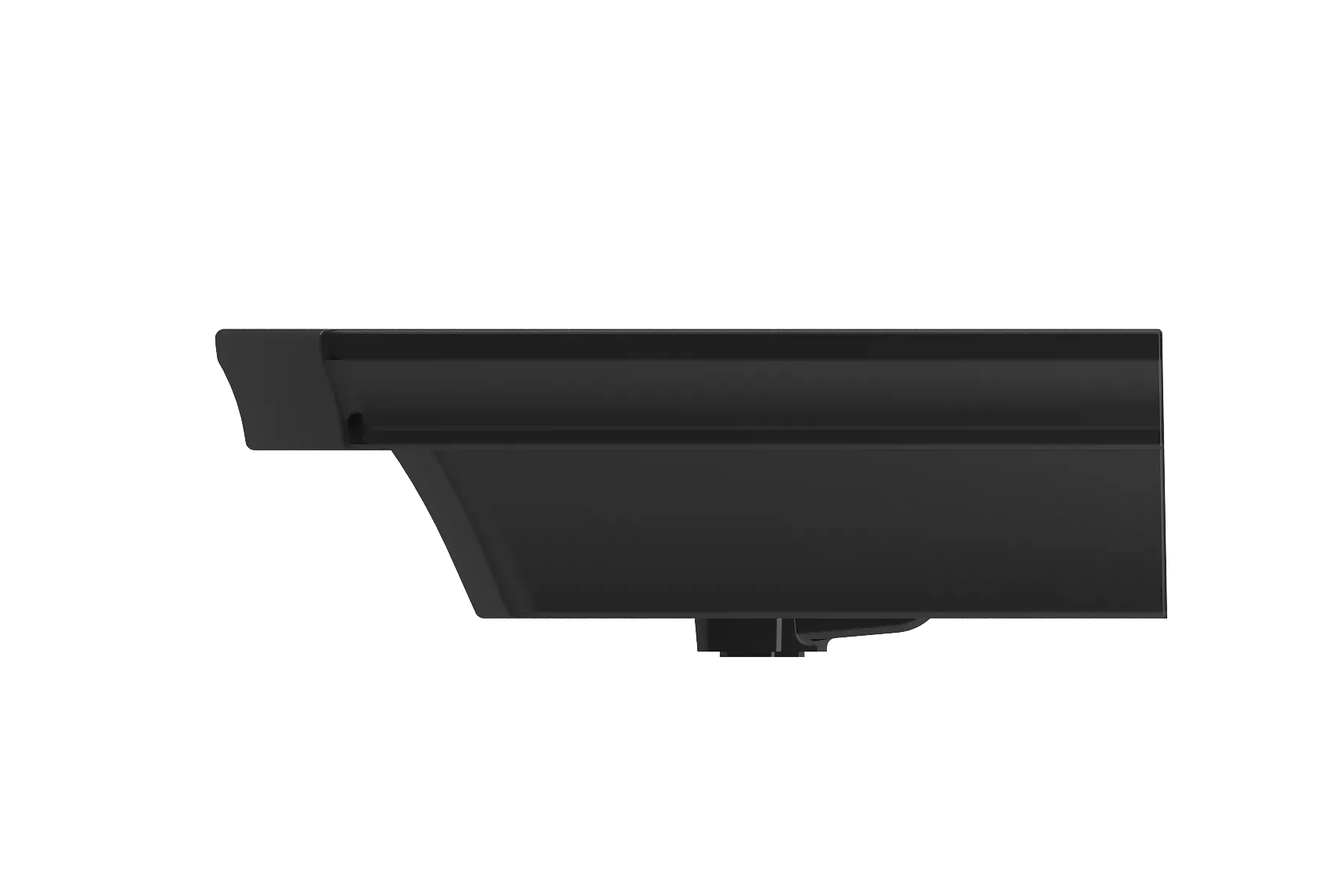 BOCCHI Lavita 40" Rectangle Wallmount Fireclay Bathroom Sink, Black, 3 Faucet Hole, 1168-005-0127