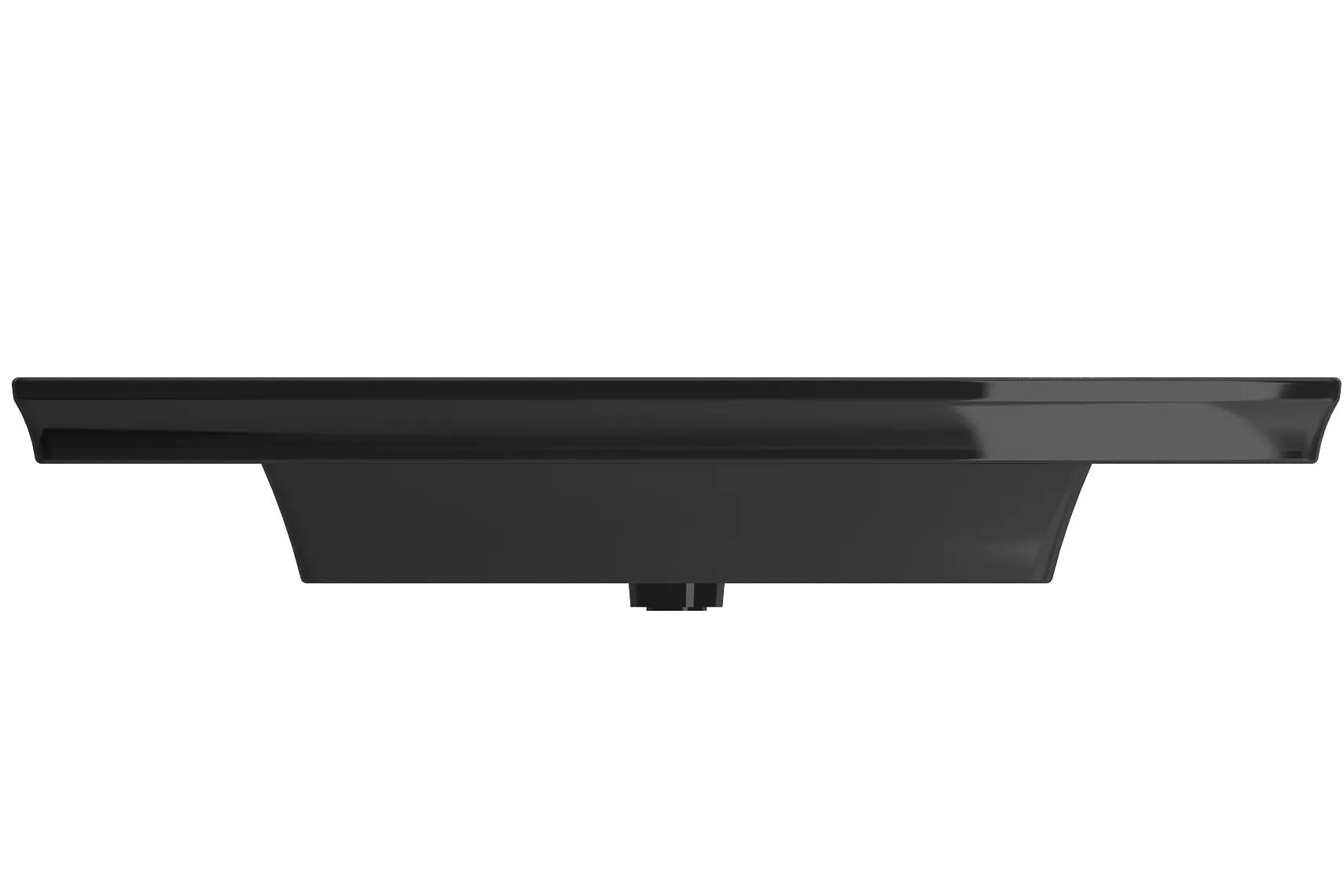 BOCCHI Lavita 40" Rectangle Wallmount Fireclay Bathroom Sink, Black, 3 Faucet Hole, 1168-005-0127
