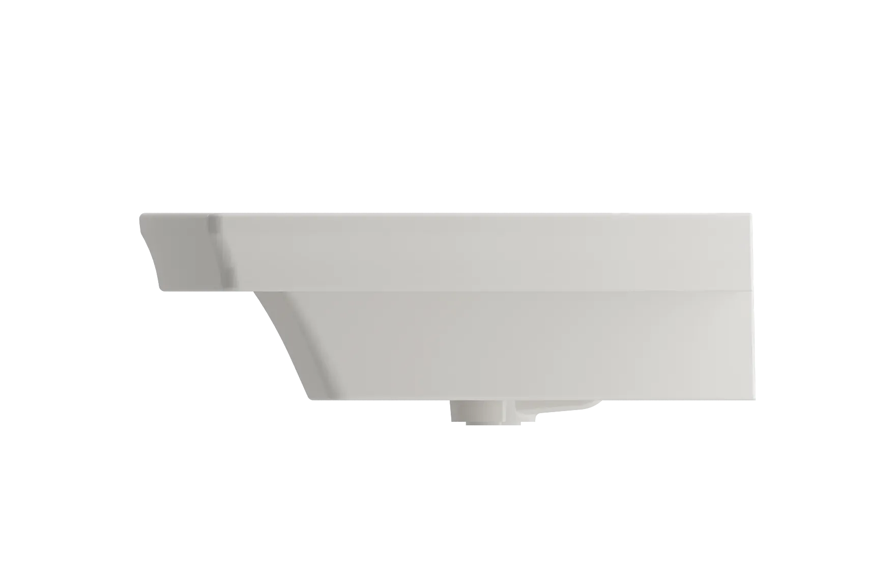 BOCCHI Lavita 40" Rectangle Wallmount Fireclay Bathroom Sink, Biscuit, 3 Faucet Hole, 1168-014-0127