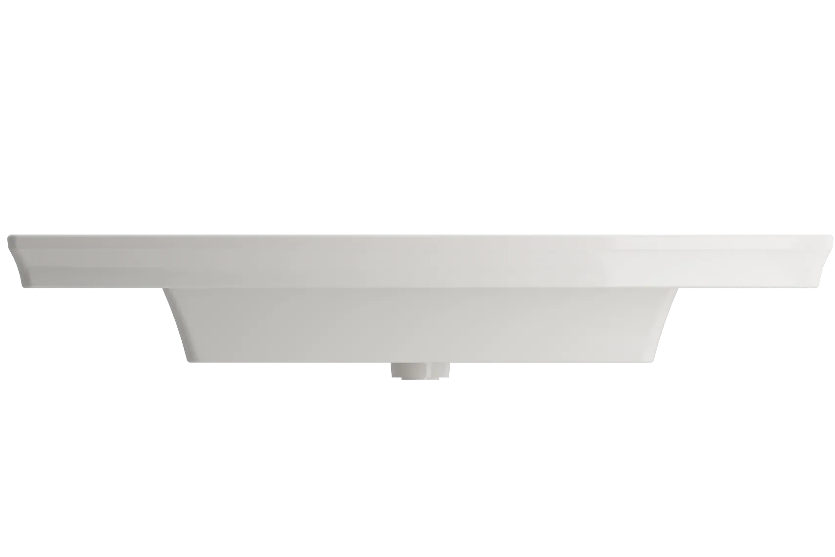 BOCCHI Lavita 40" Rectangle Wallmount Fireclay Bathroom Sink, Biscuit, 3 Faucet Hole, 1168-014-0127
