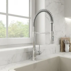 BOCCHI Livenza 1.75 GPM Brass Kitchen Faucet, Goose Neck, Chrome, 2020 0001 CH