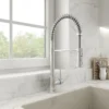 BOCCHI Livenza 1.75 GPM Brass Kitchen Faucet, Goose Neck, Stainless Steel, 2020 0001 SS