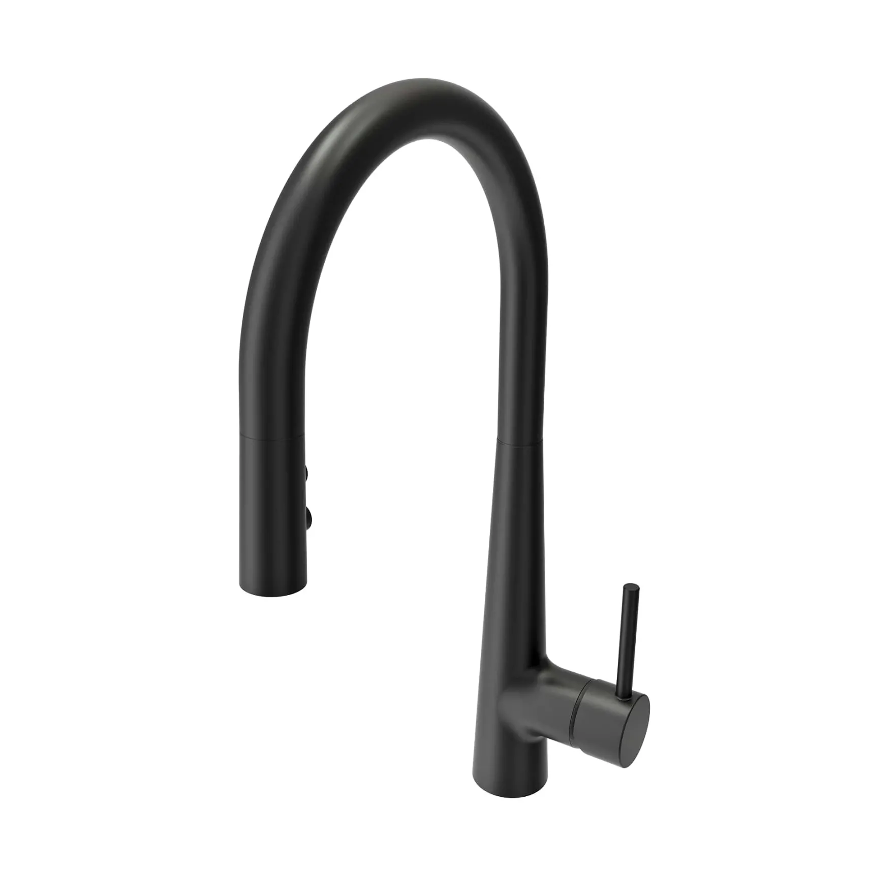 BOCCHI Lugano 1.75 GPM Brass Kitchen Faucet, Modern, Matte Black, 2025 0001 MB