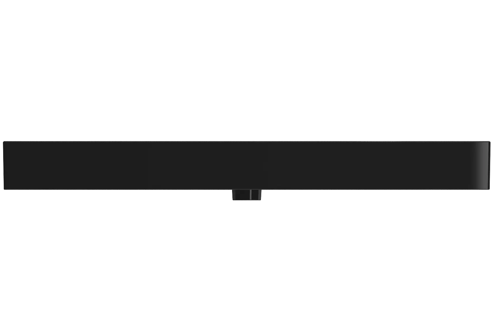 BOCCHI Milano 48" Rectangle Wallmount Fireclay Bathroom Sink, Black, Single Faucet Hole, 1394-005-0126