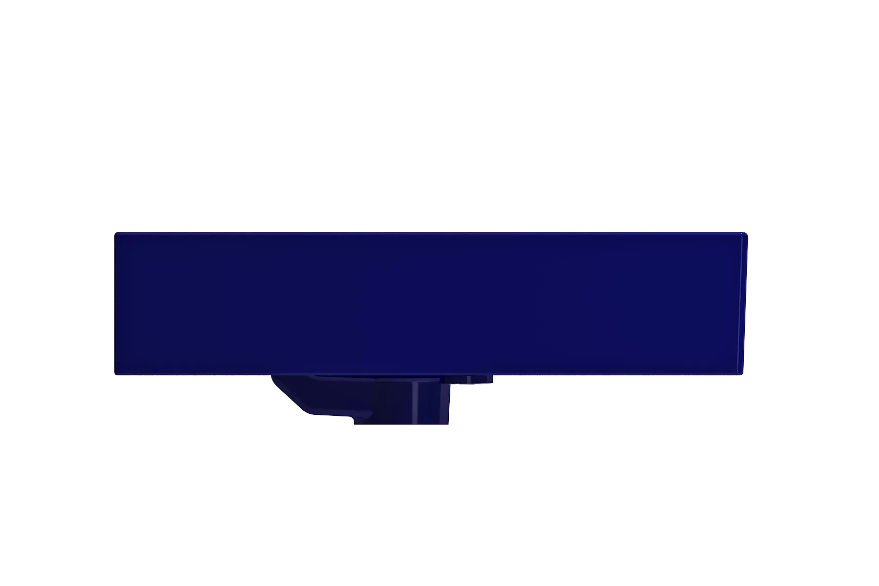 BOCCHI Milano 24" Rectangle Wallmount Fireclay Bathroom Sink, Sapphire Blue, 3 Faucet Hole, 1376-010-0127